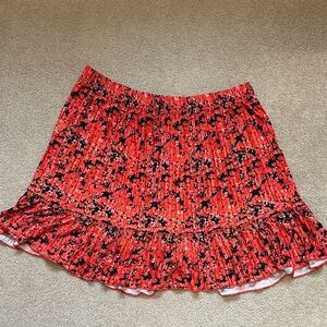 Zara Floral Pleated Skirt